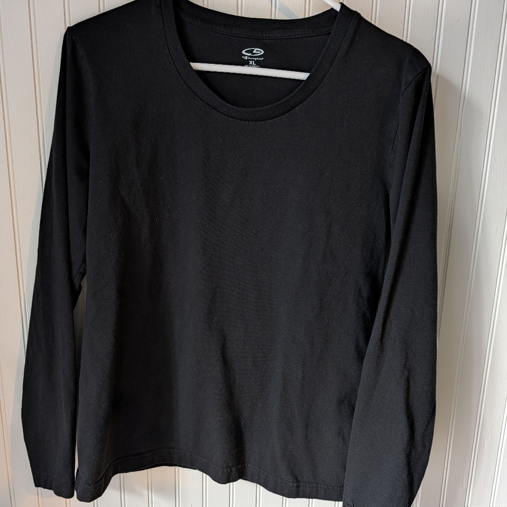 Champion Black Long Sleeve Tee